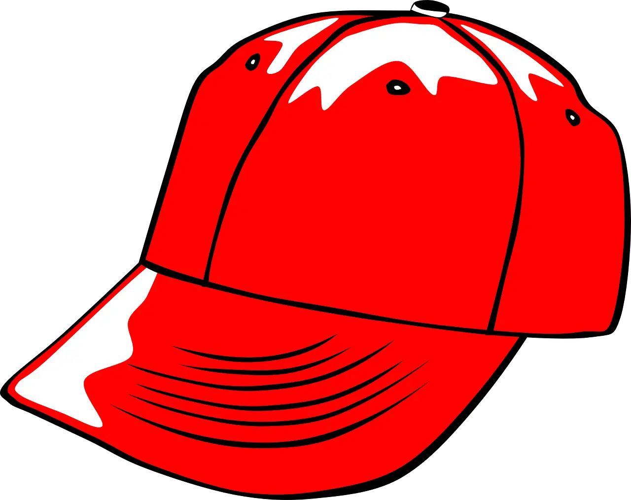 Bright Red Baseball Cap