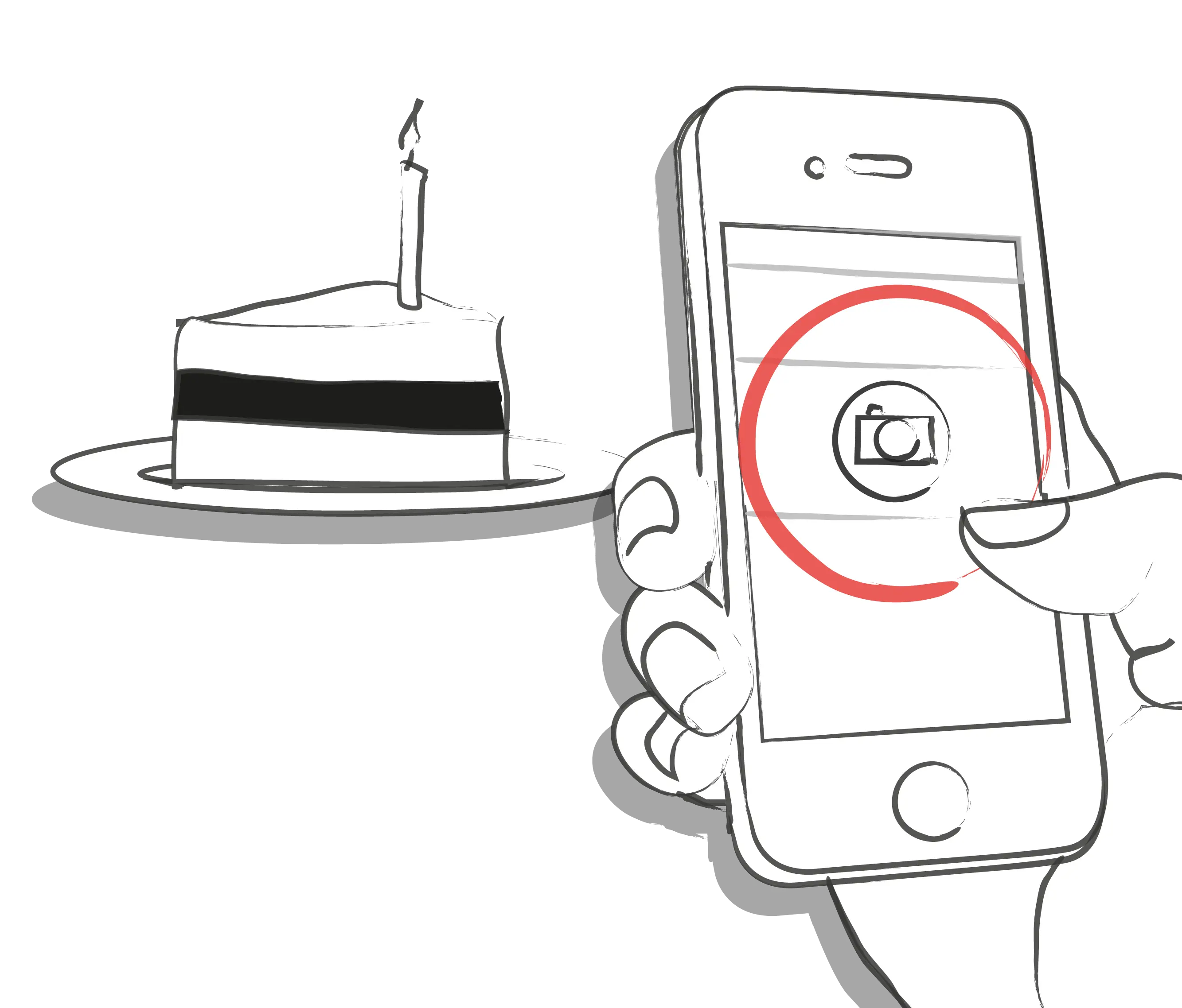 Taking Photo of Birthday Cake