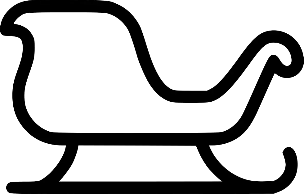 Black Sleigh Icon for Christmas
