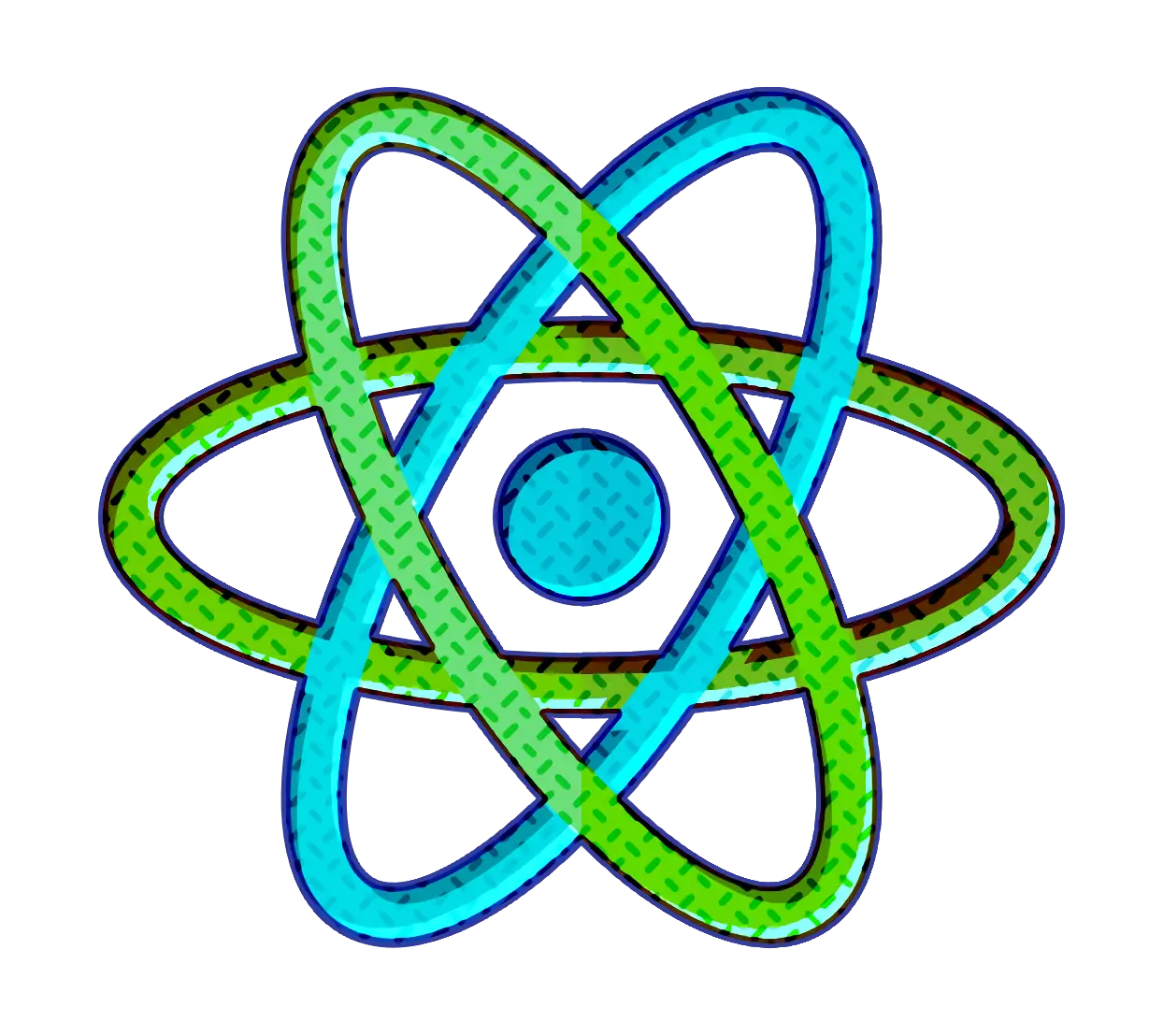 Atom Cartoon Illustration for Science Concept