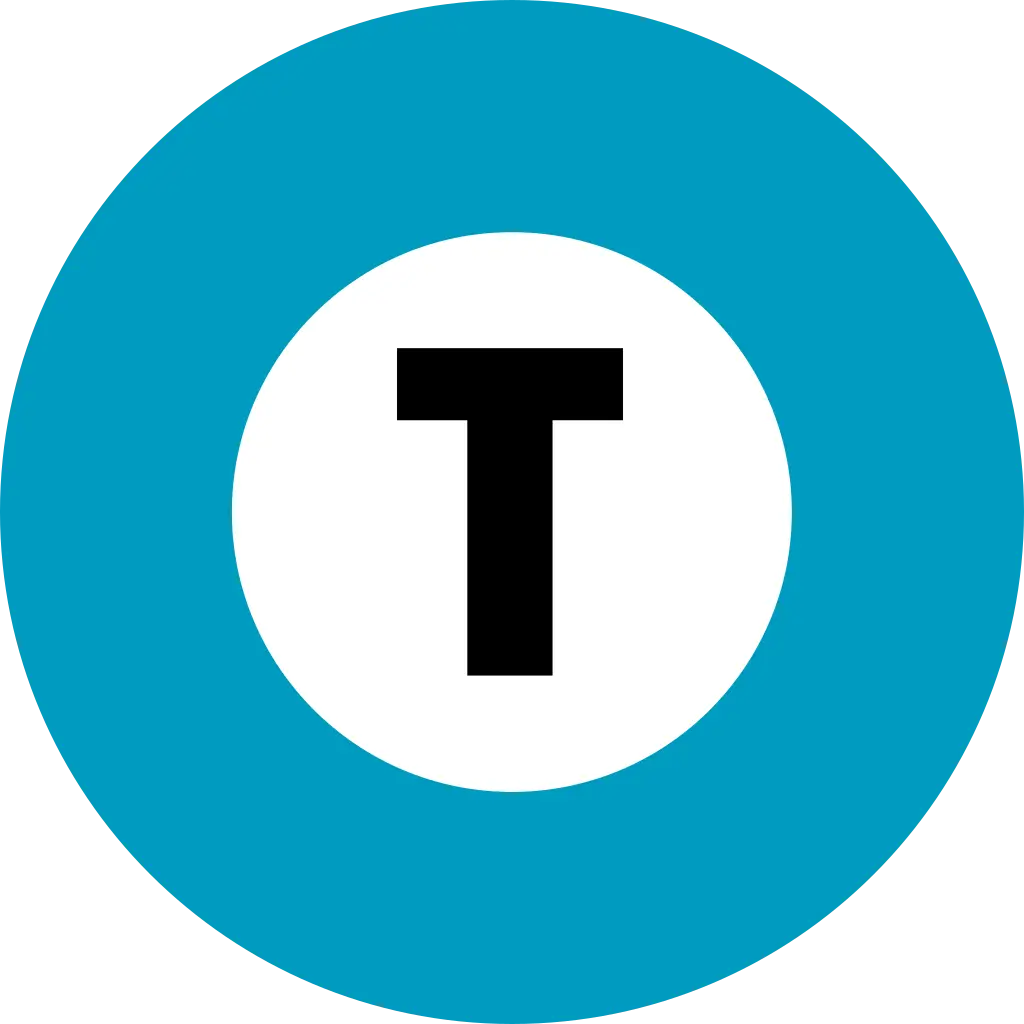 Minimalist Blue Circular Logo with T