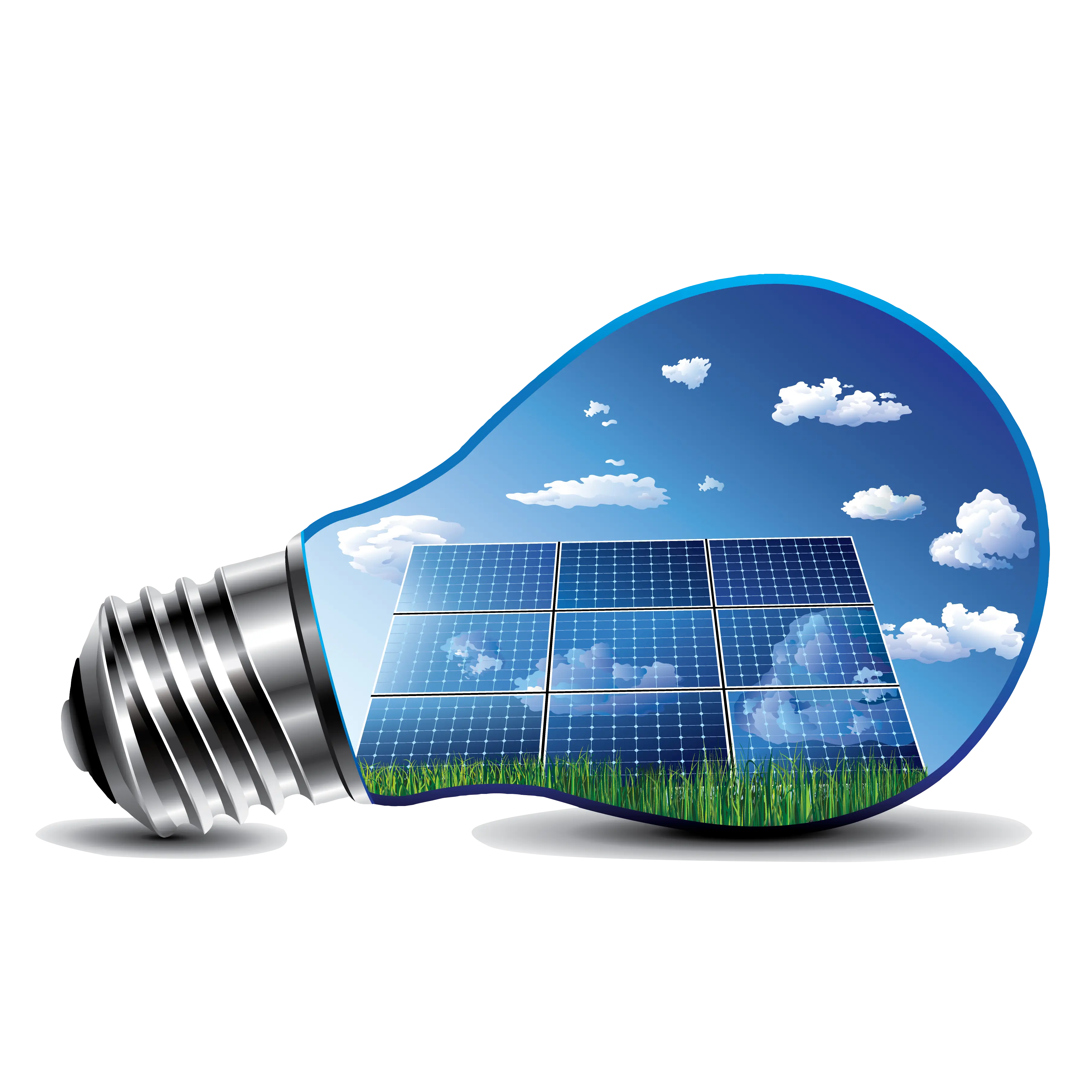 Solar Panels in Light Bulb