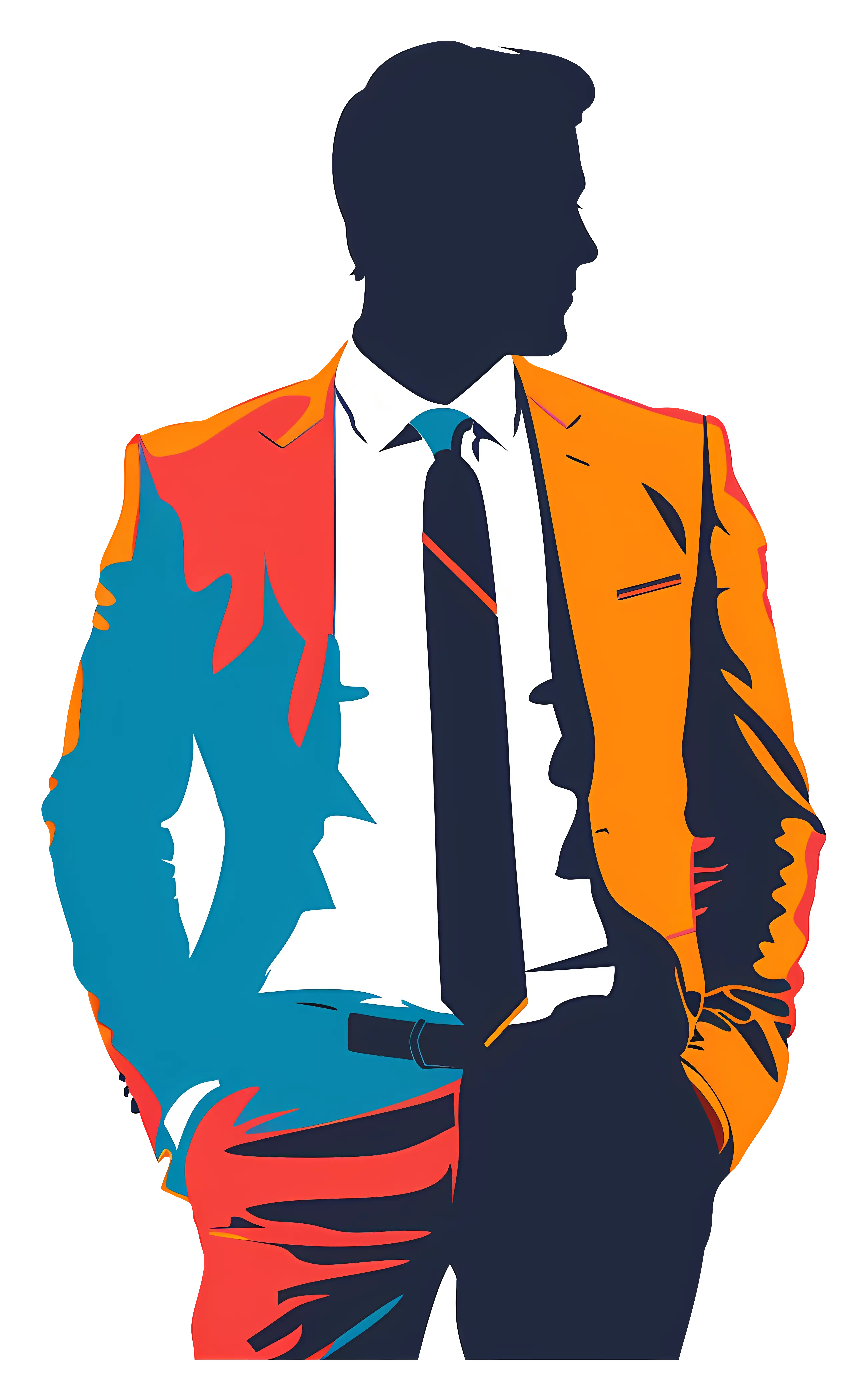 Man in Colorful Suit
