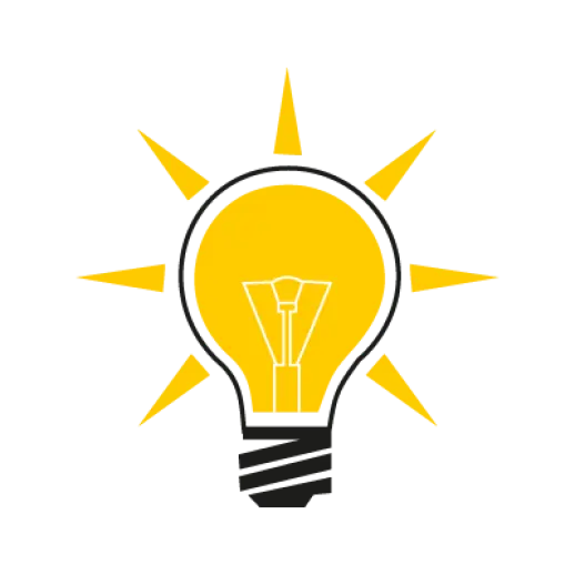Light Bulb Icon Representing Innovation and Ideas