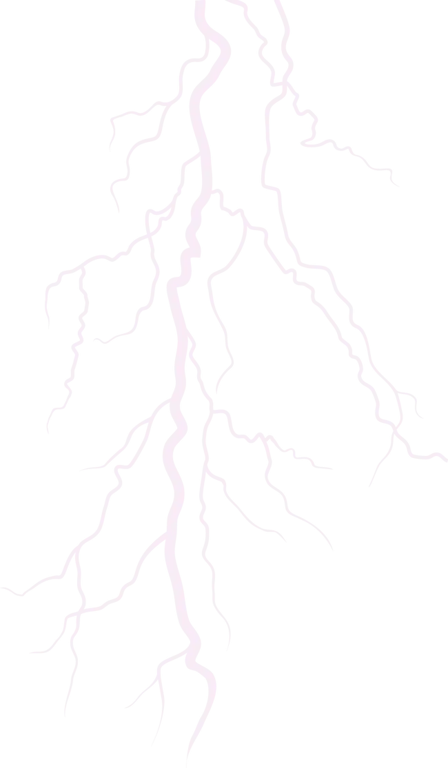 Lightning Bolt Outline on Transparent Background