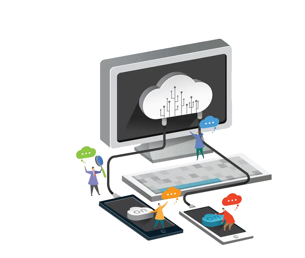 Cloud Computing Concept with Connected Devices