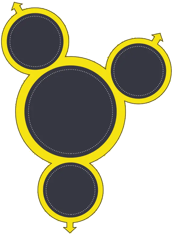 Yellow and Black Circular Infographic Design