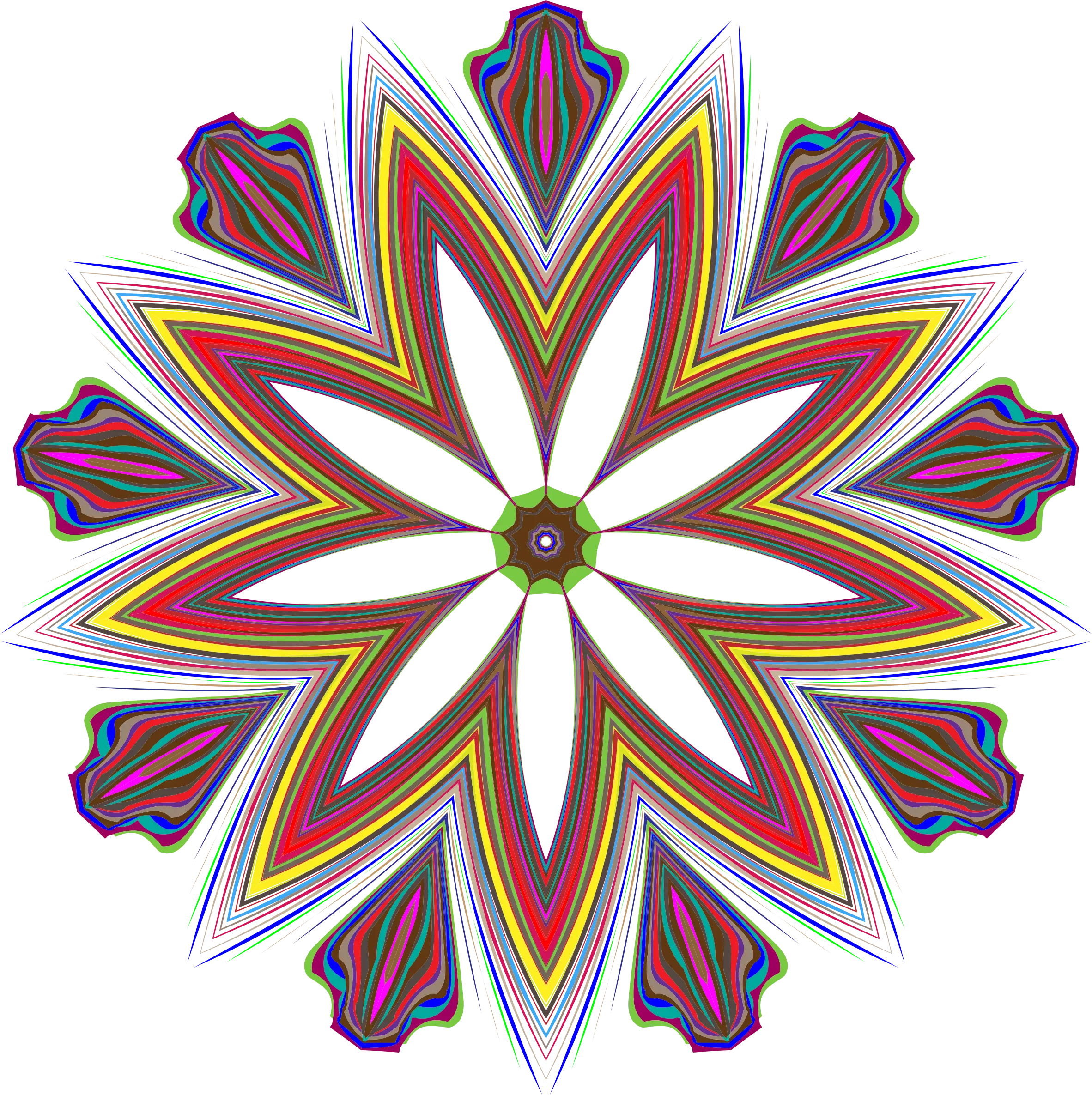 Colorful Mandala-Style Geometric Star Pattern