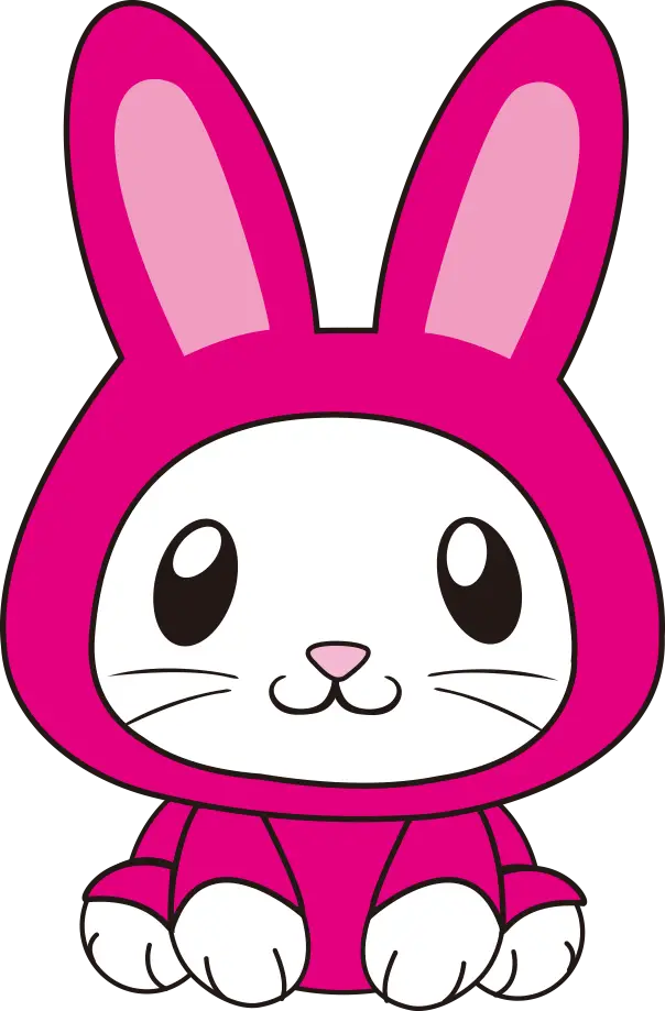 Cute Pink Bunny Cartoon