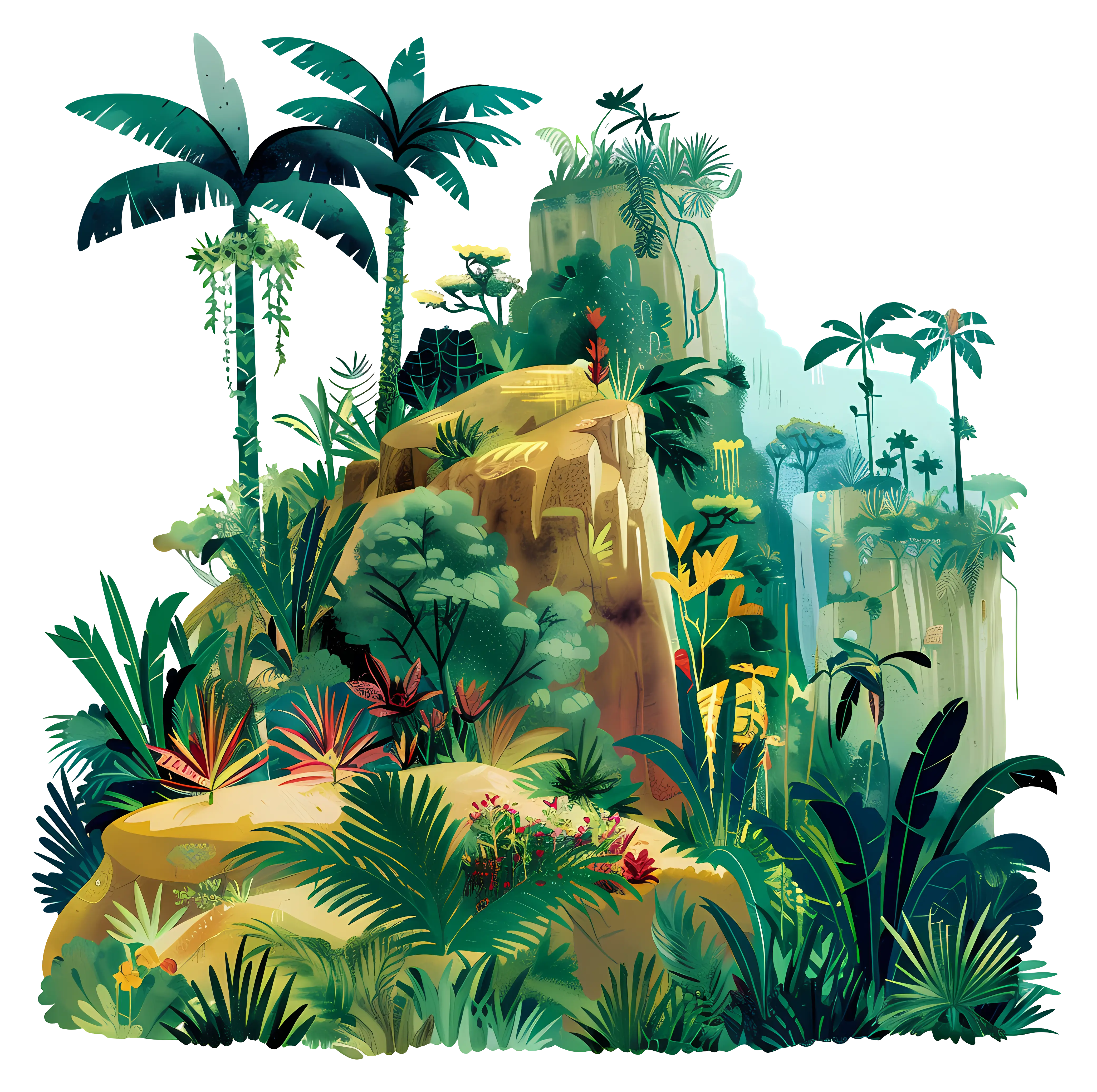 Lush Jungle Landscape