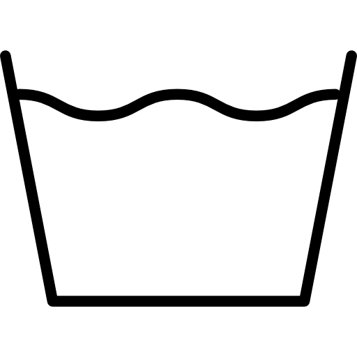Iconic Black and White Washing Symbol