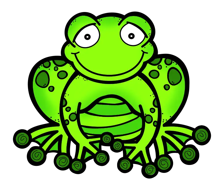 Smiling Green Cartoon Frog Illustration