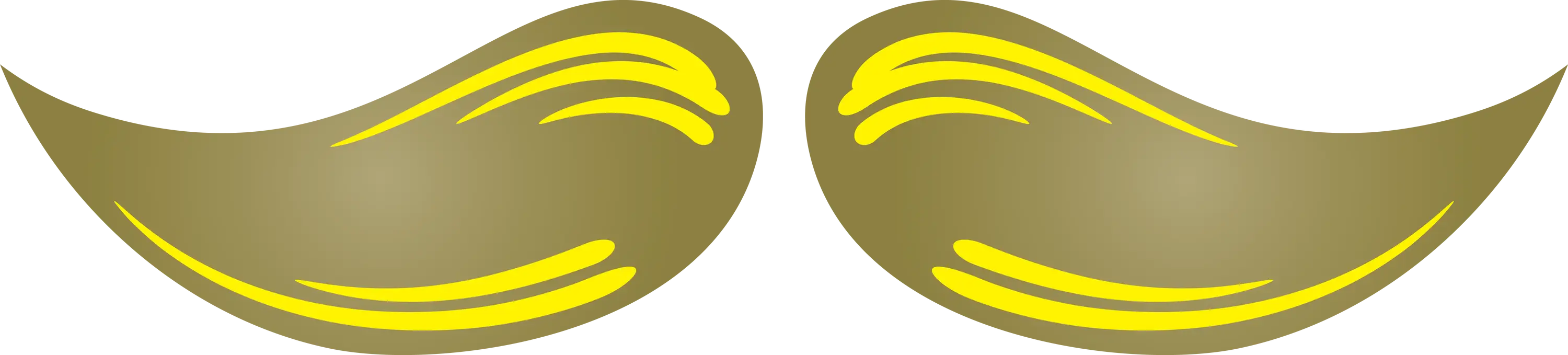 Golden Mustache Icon