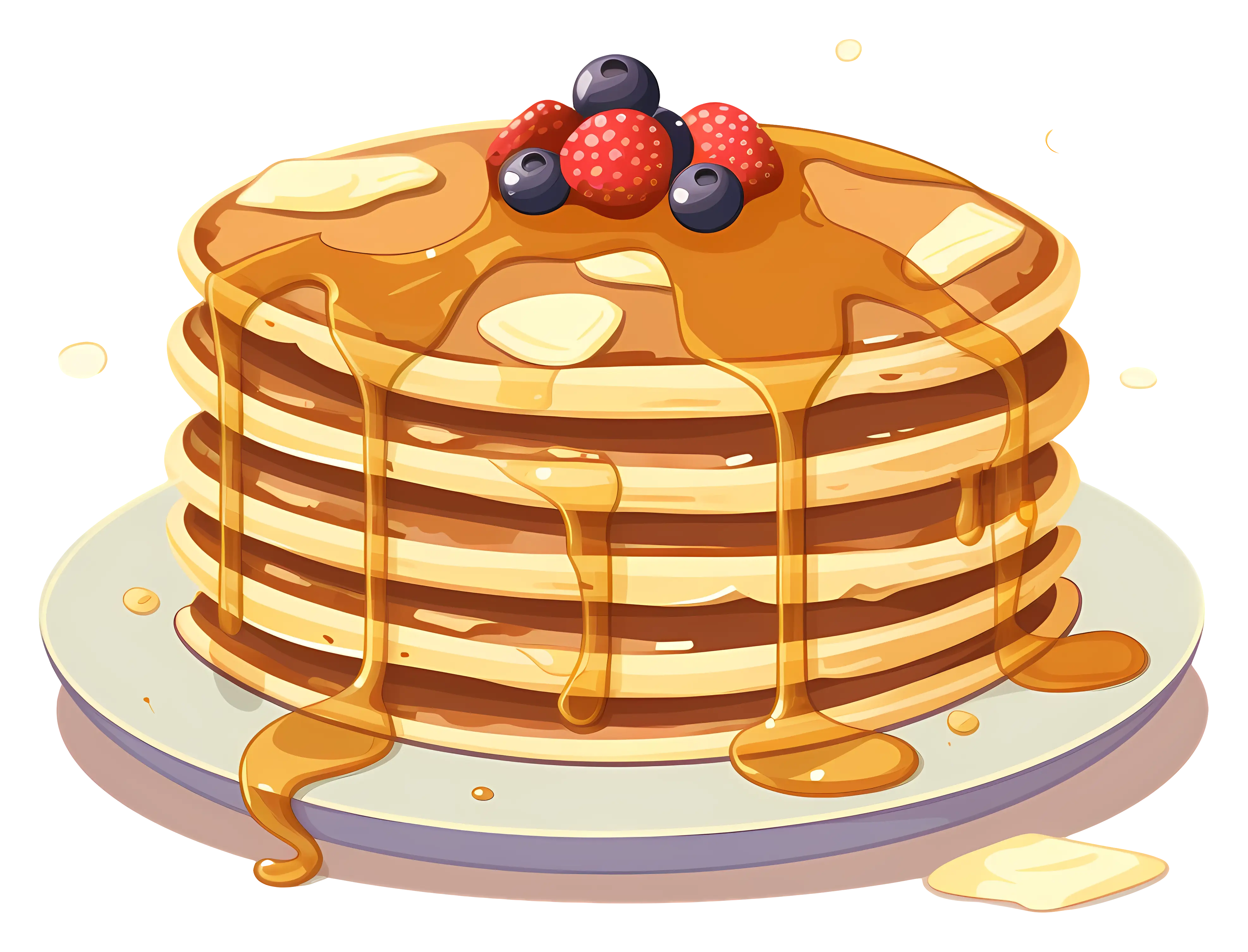 Sweet Stack of Pancakes with Syrup