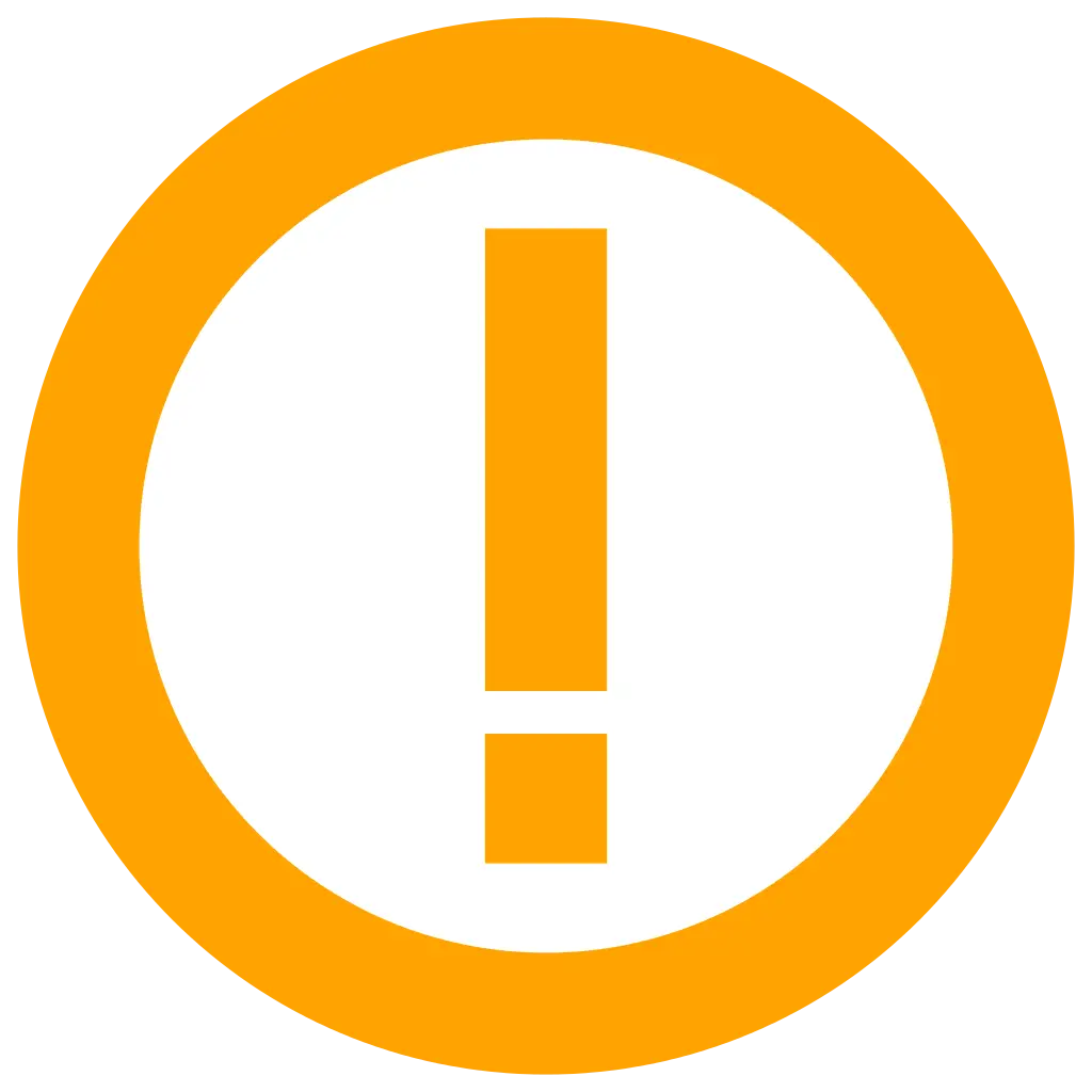 Yellow Circular Exclamation Mark Symbol