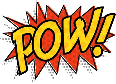 Comic Sound Effect &#039;POW!&#039; in Vibrant Colors