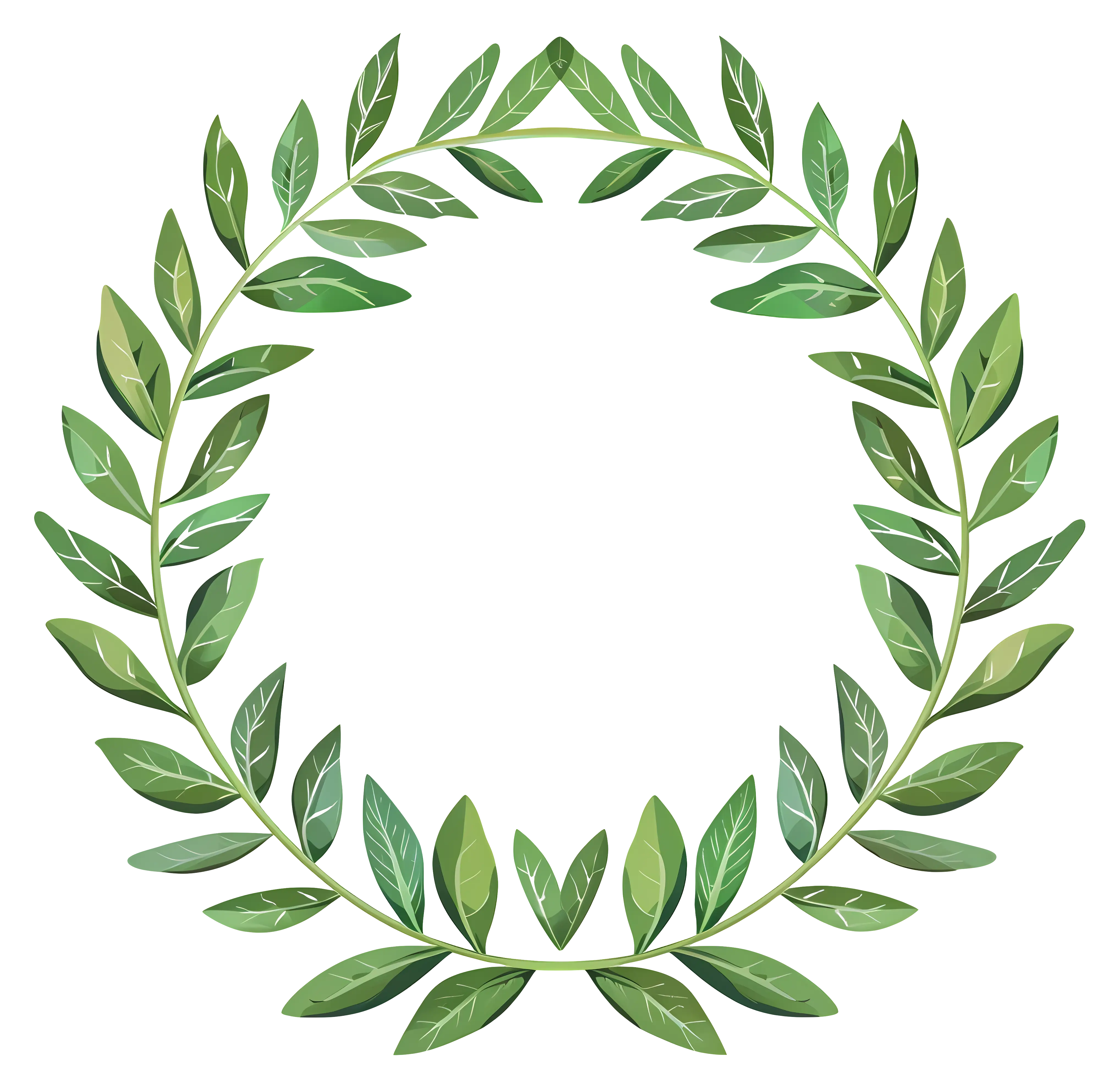 Green Leaf Wreath Design