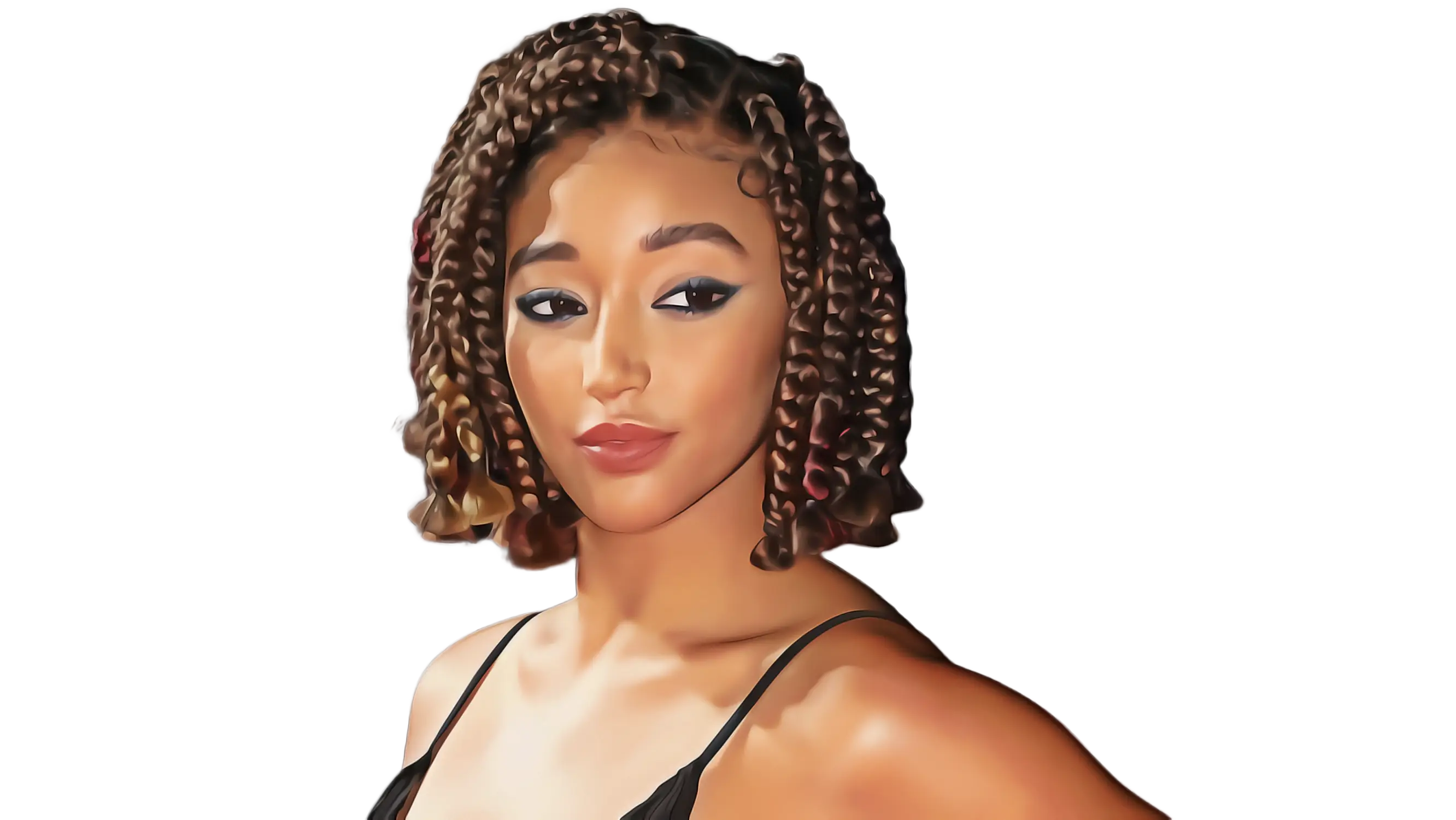 Portrait of Woman with Braids