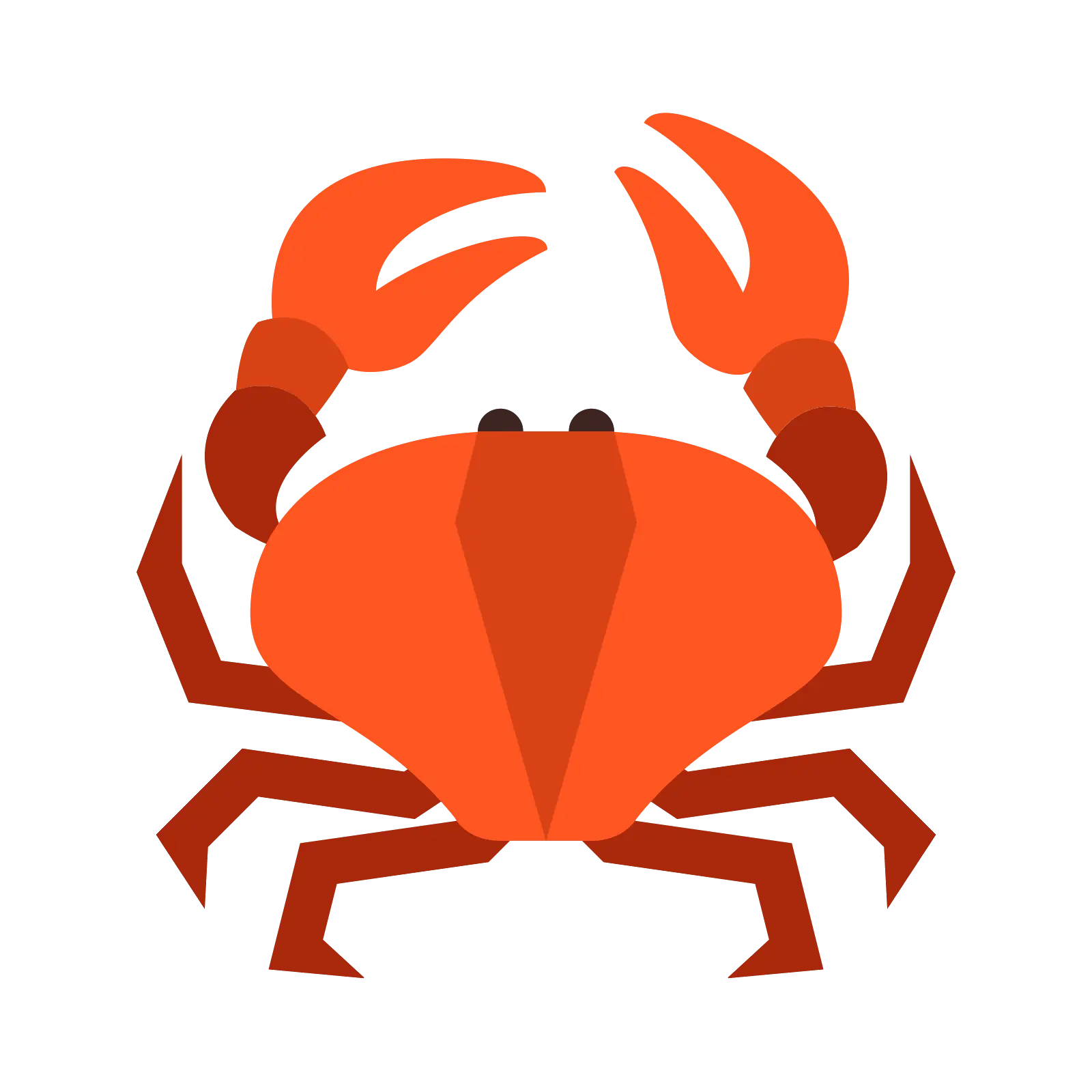 Cute Cartoon Orange Crab Illustration