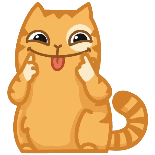 Playful Cartoon Cat