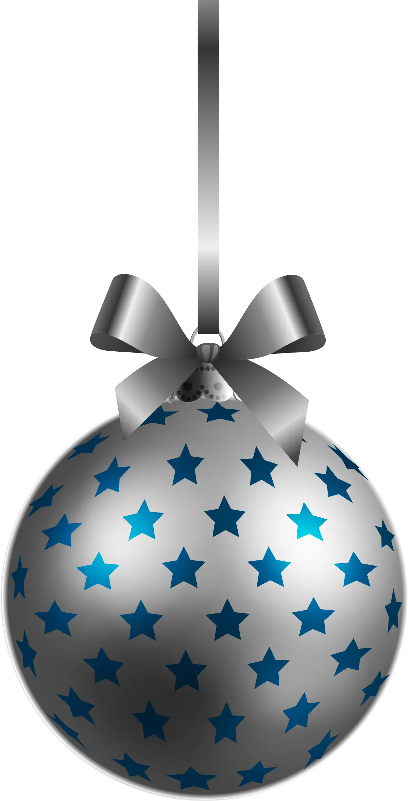 Silver Star Christmas Ornament