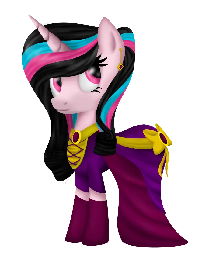 Pink and Black Unicorn with Cape