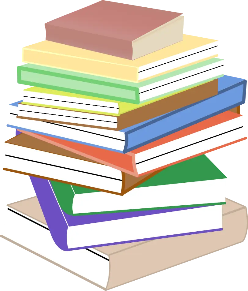Colorful Books Stack Illustration
