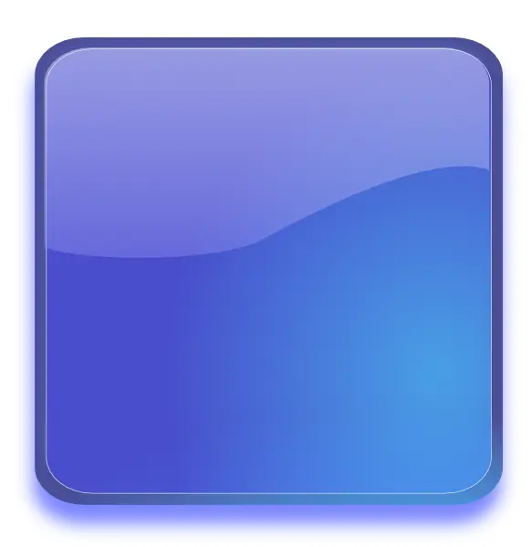 Glossy Blue Square Shape