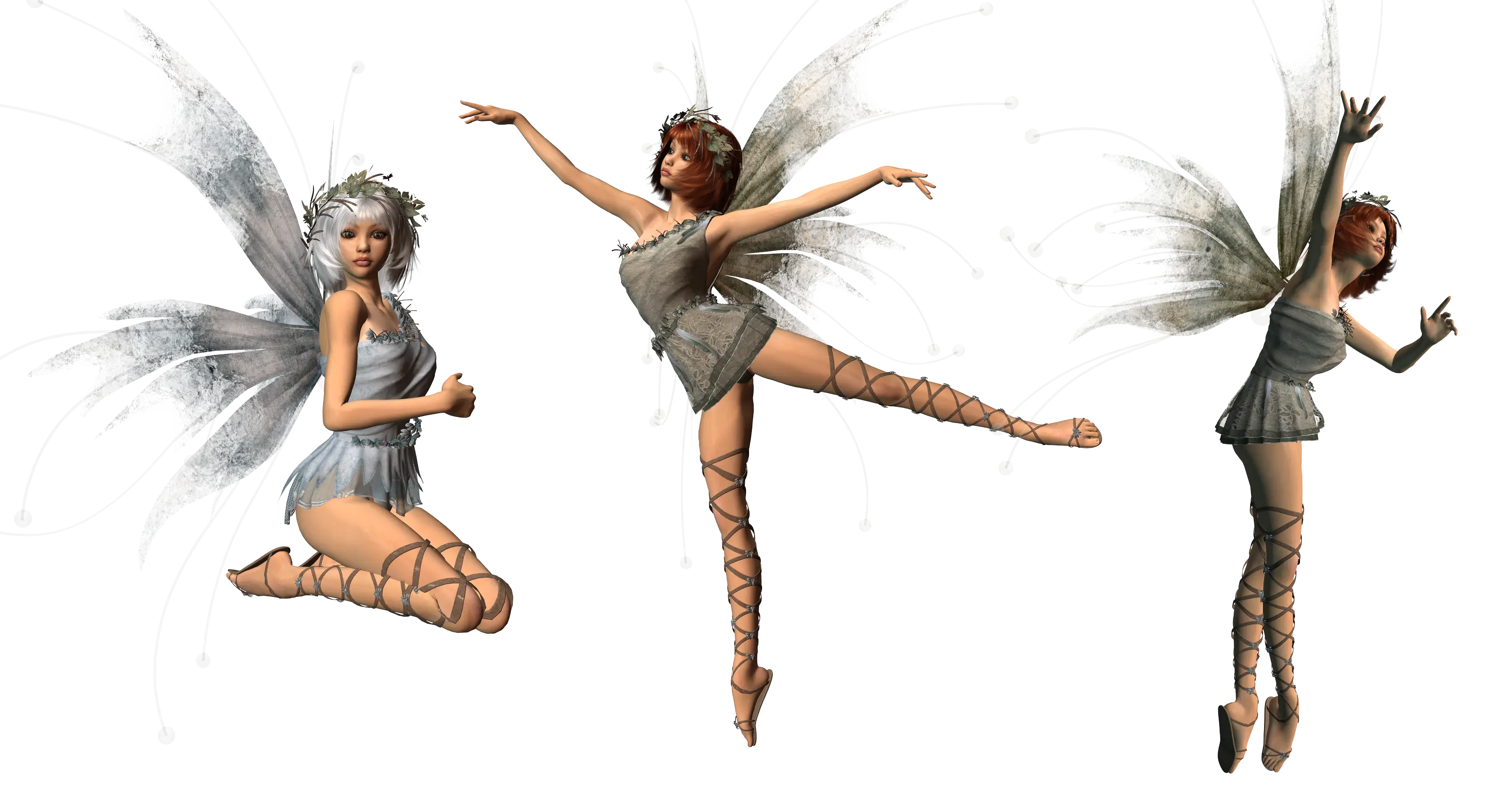 Dancing Fairies with Wings