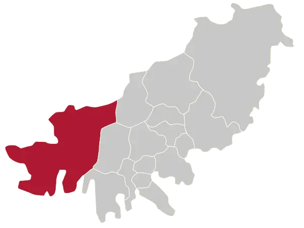 Province Map with Highlighted Section