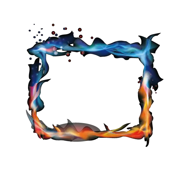 Artistic Flame Frame Design