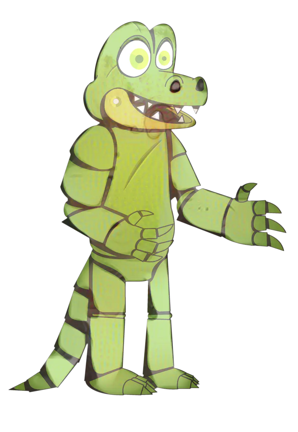 Cartoon Robotic Crocodile Illustration