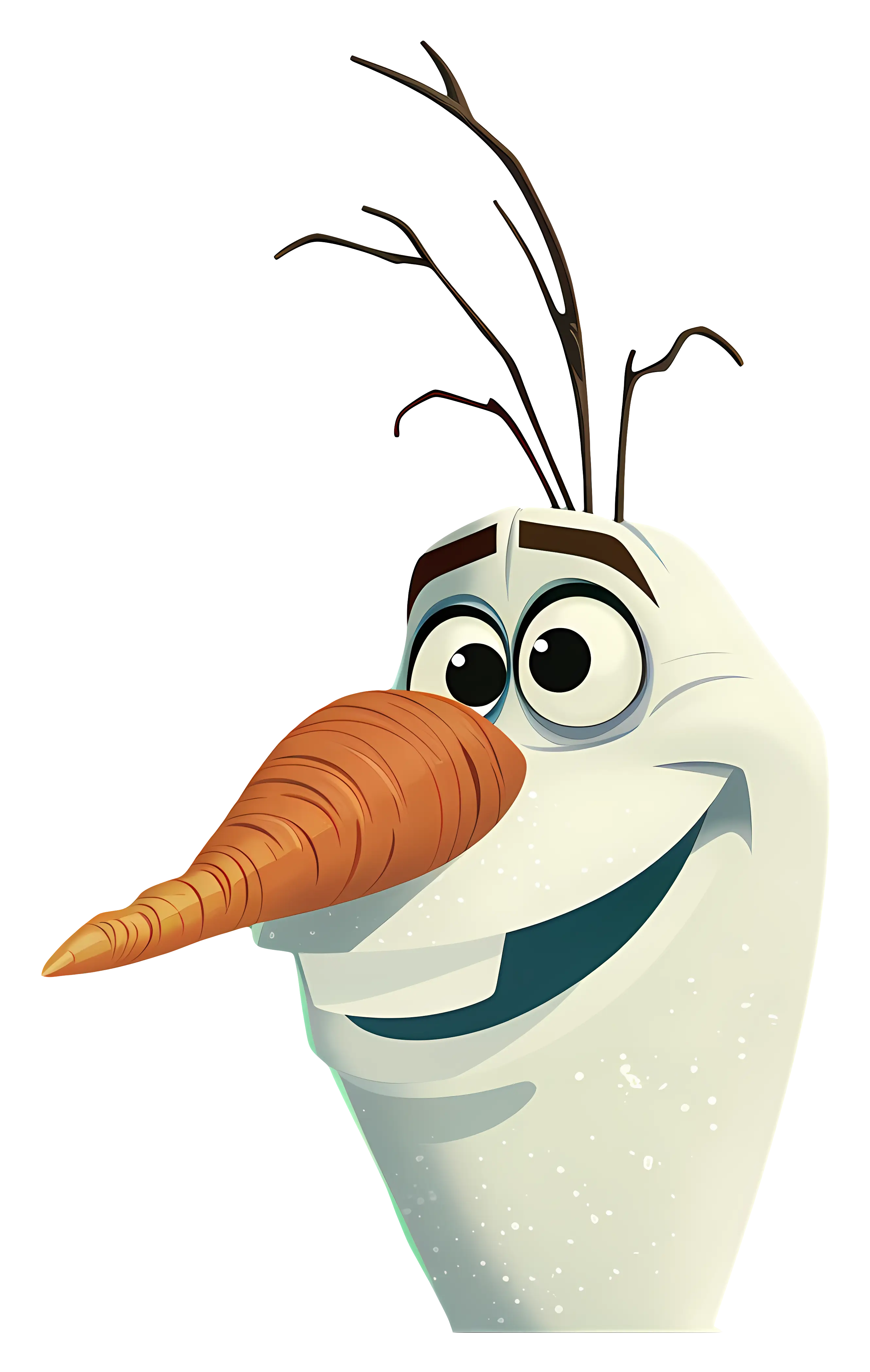 Happy Snowman with Carrot Nose