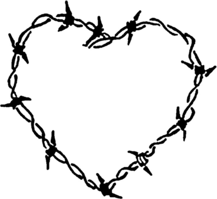Heart-Shaped Barbed Wire Symbol
