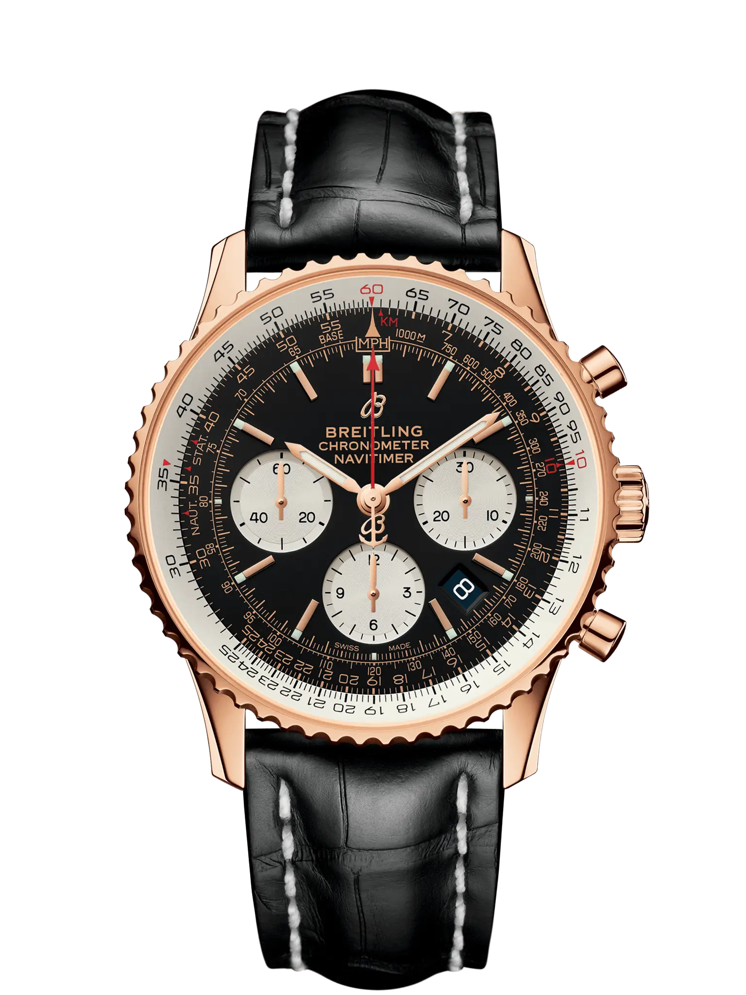 Luxury Wristwatch with Leather Strap