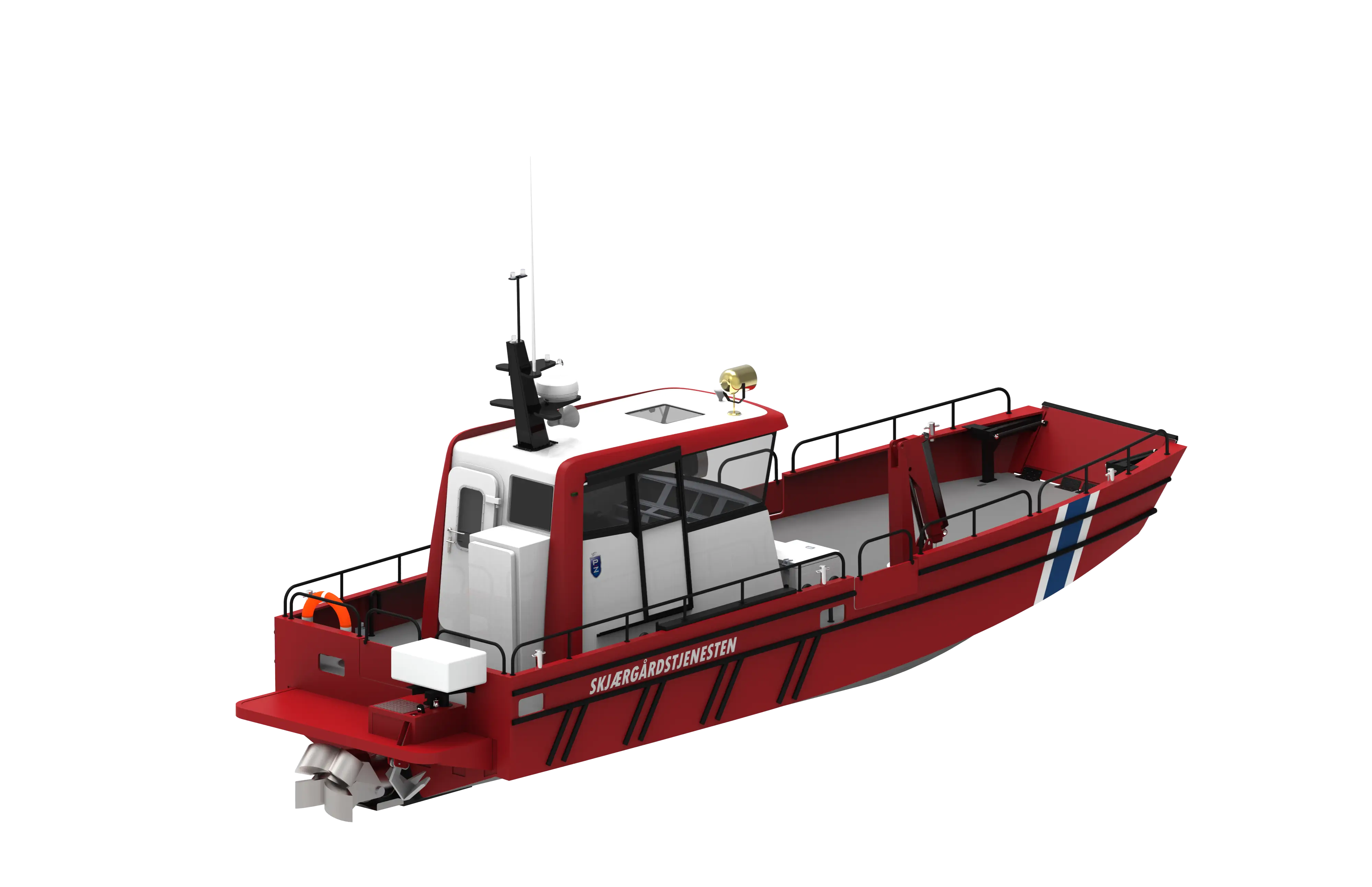 Red Motorboat for Recreational Use