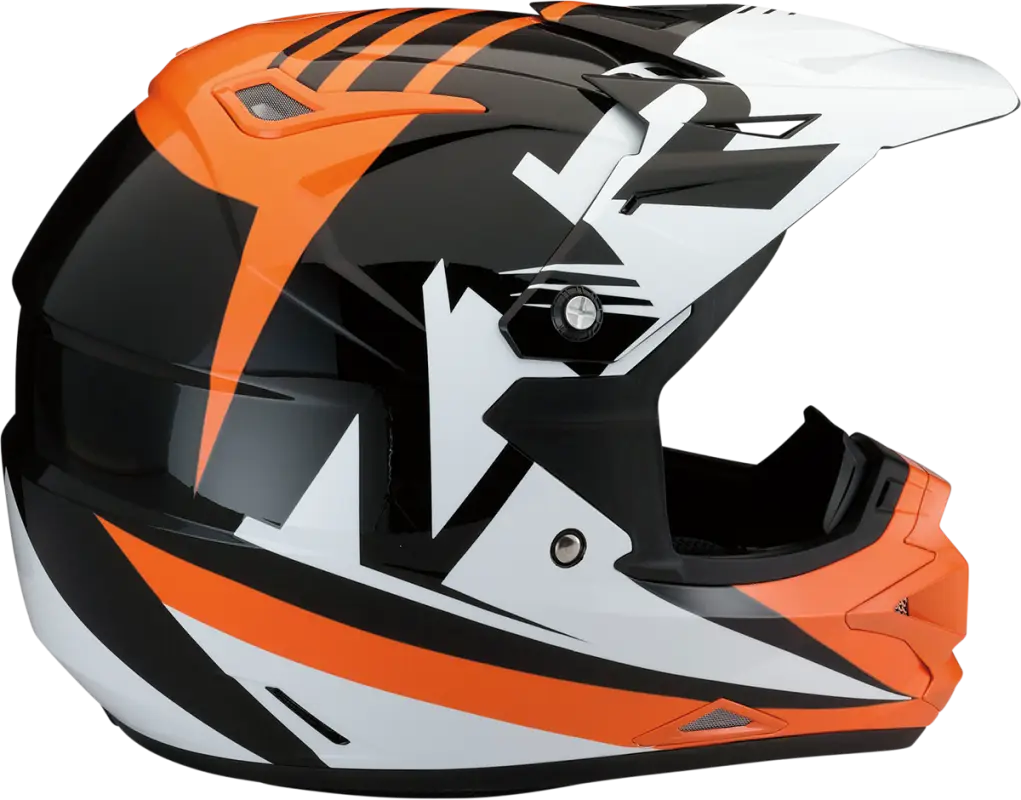 Orange and Black Racing Helmet in Modern Design