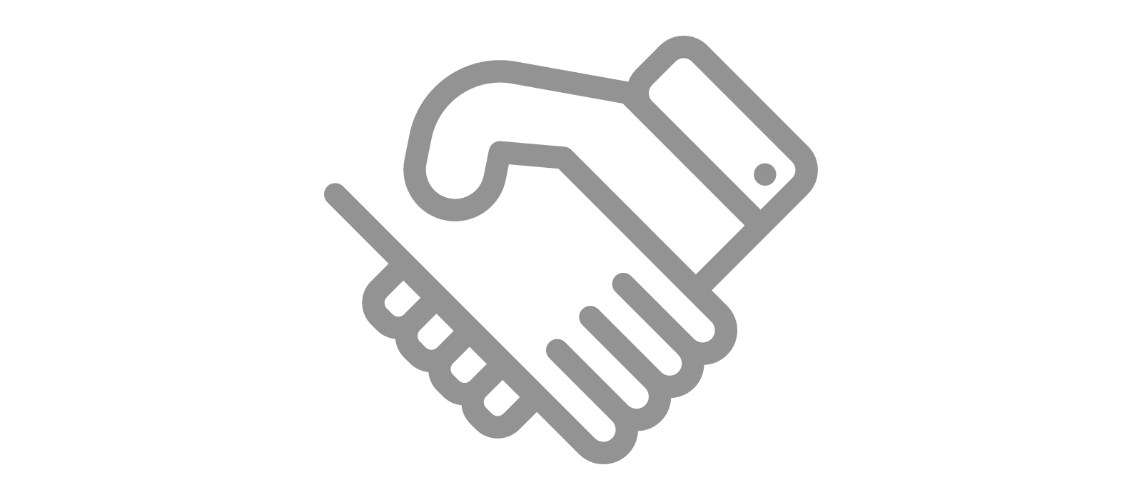 Minimalistic Handshake Icon Design
