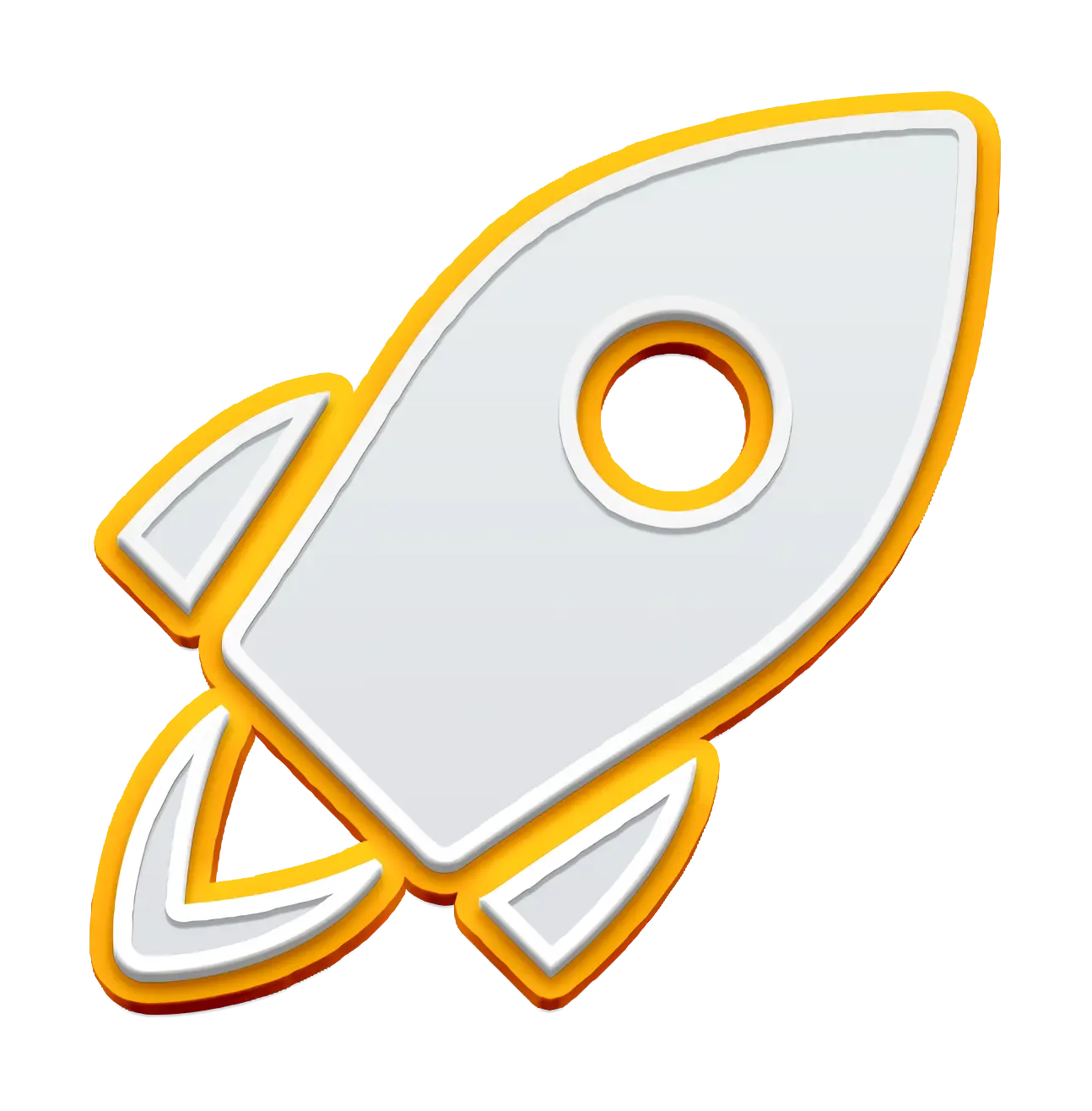 Cartoon Rocket Icon for Digital Design