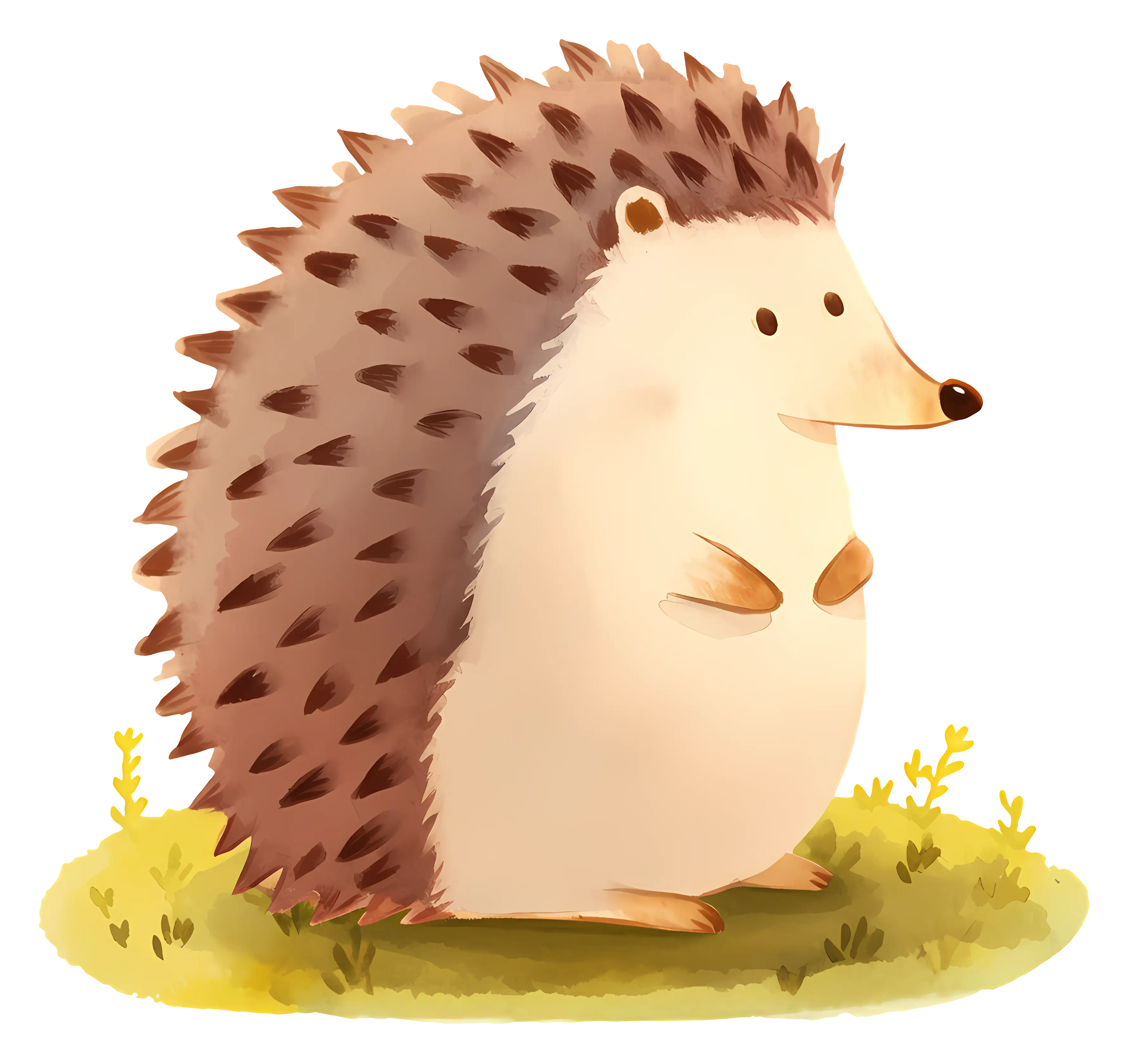 Cute Hedgehog in Grass