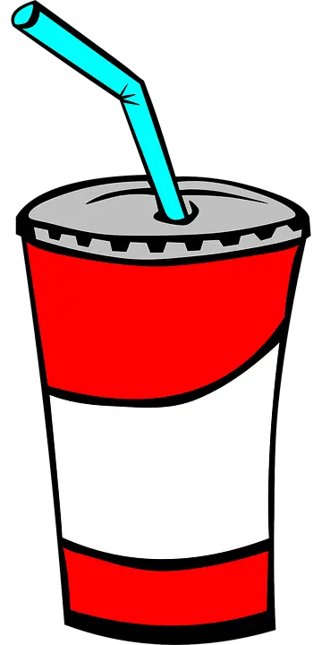 Red Soda Cup with Straw Illustration