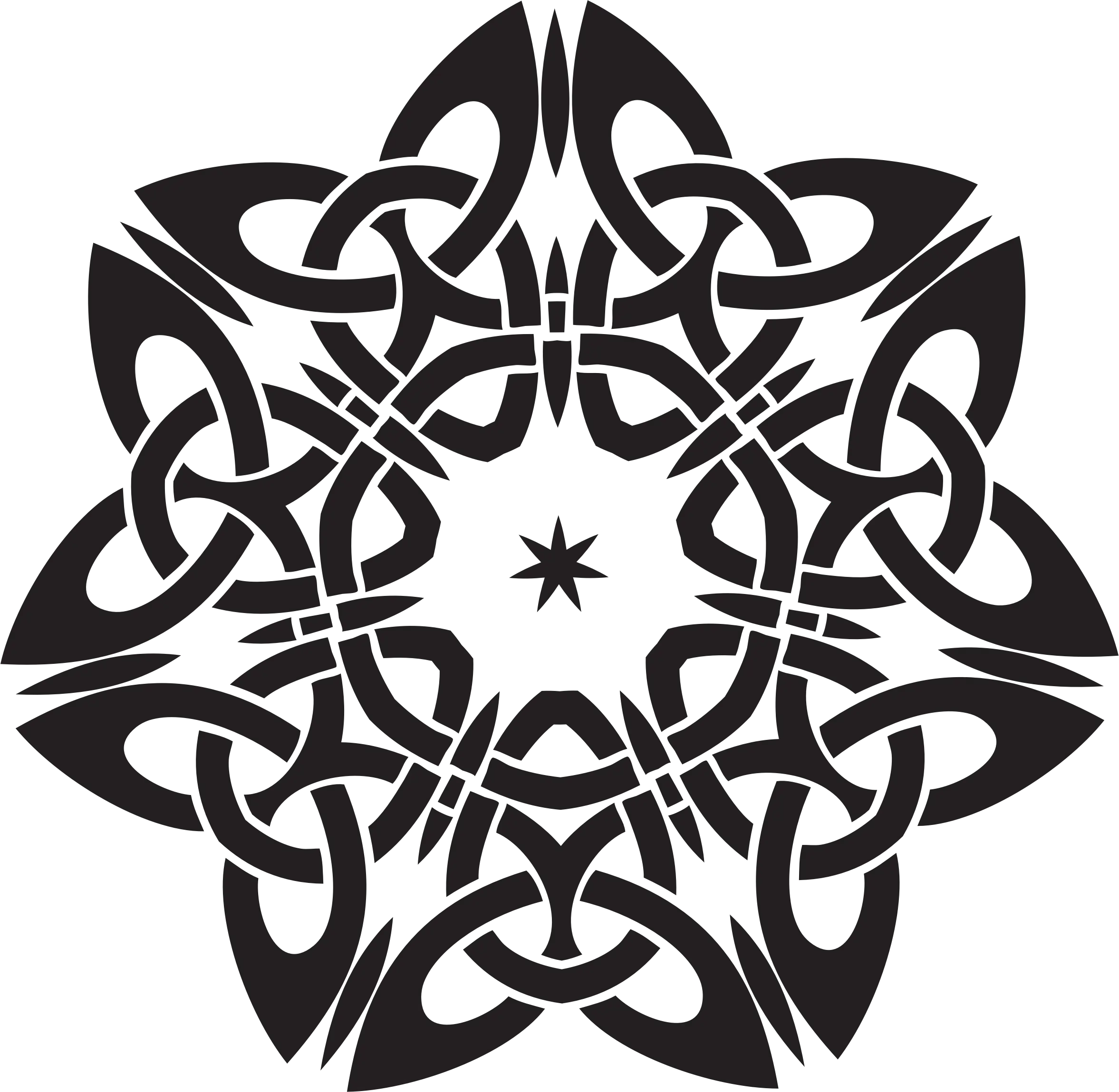 Black Tribal Art Mandala Design