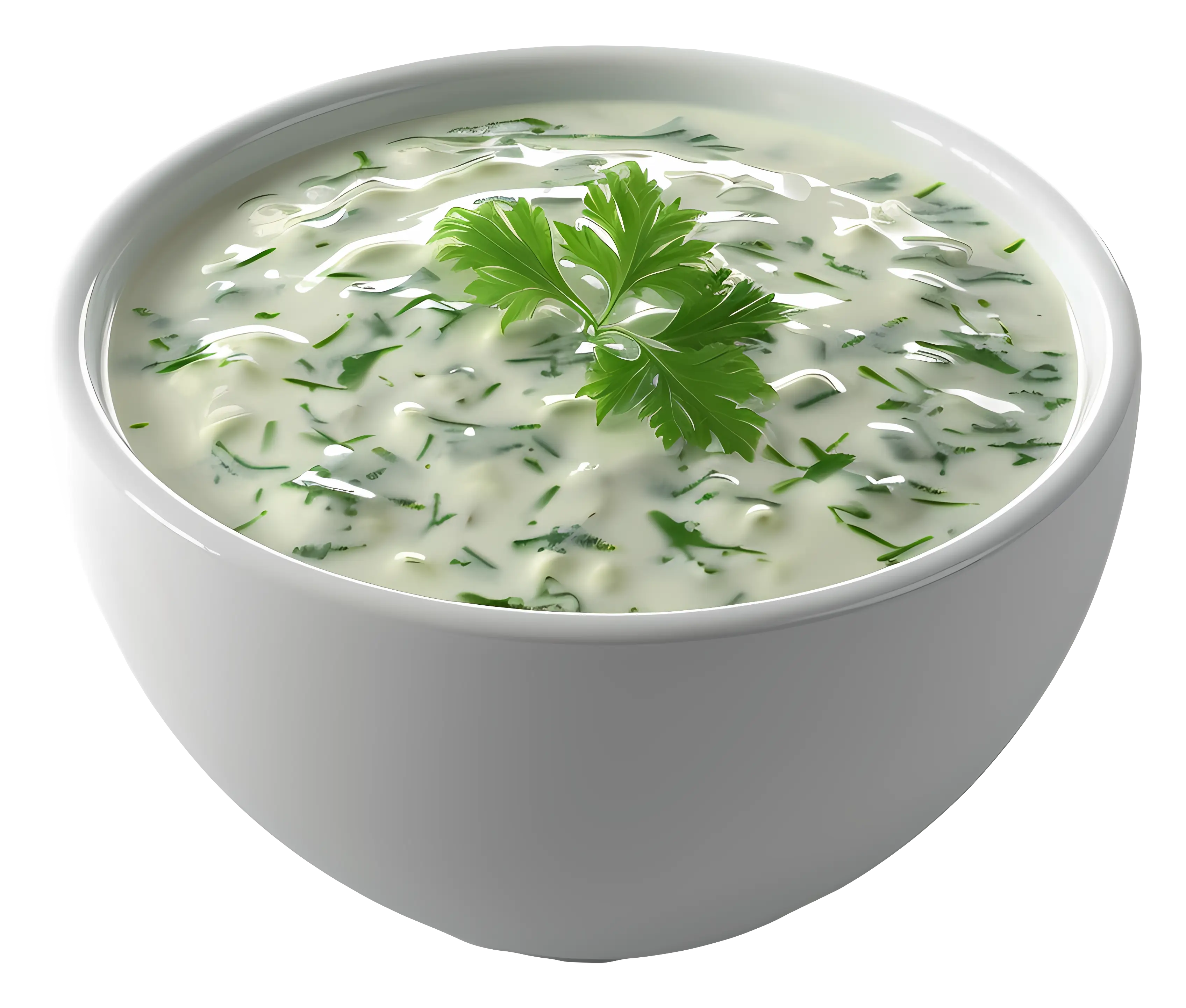 Fresh Yogurt Sauce in a Bowl