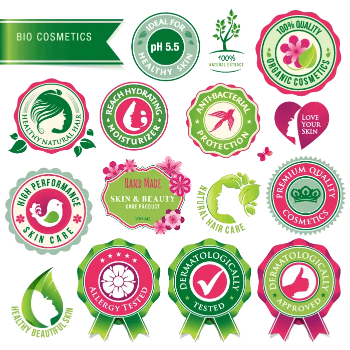 Cosmetic Product Labels for Natural Beauty Brands