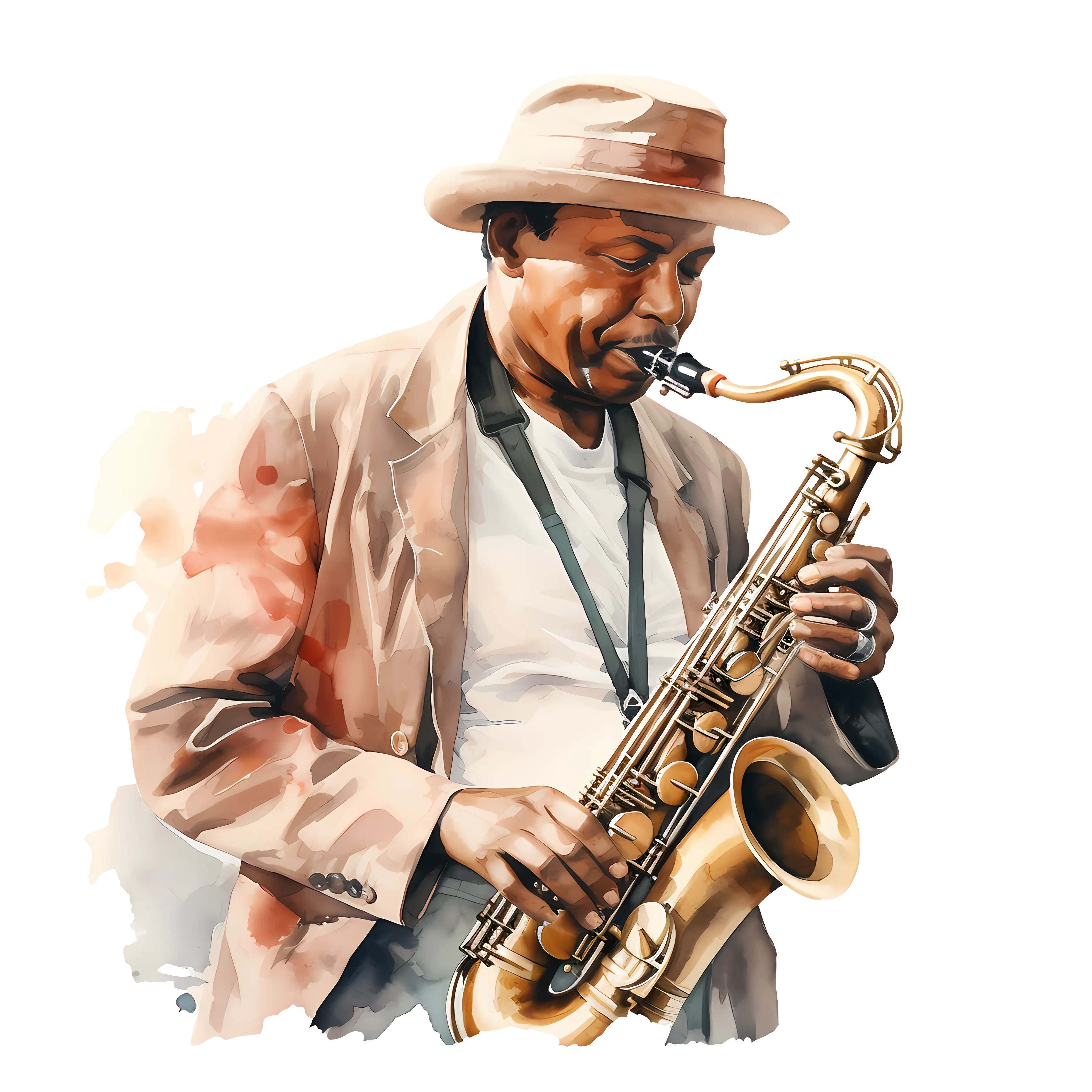 Jazz Saxophone Player in Blazer