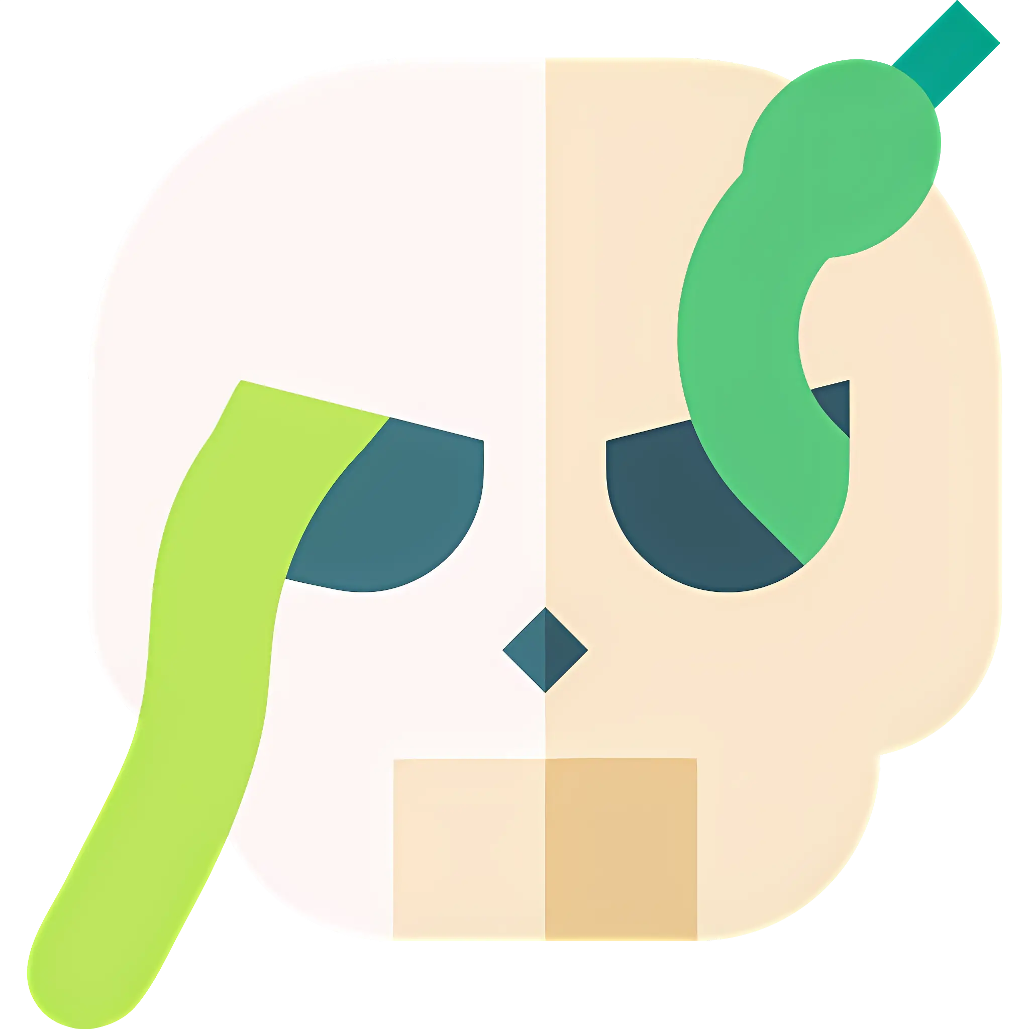 Creepy Skull with Worm