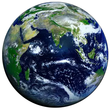 Planet Earth Depicting Asia, Africa, and Europe