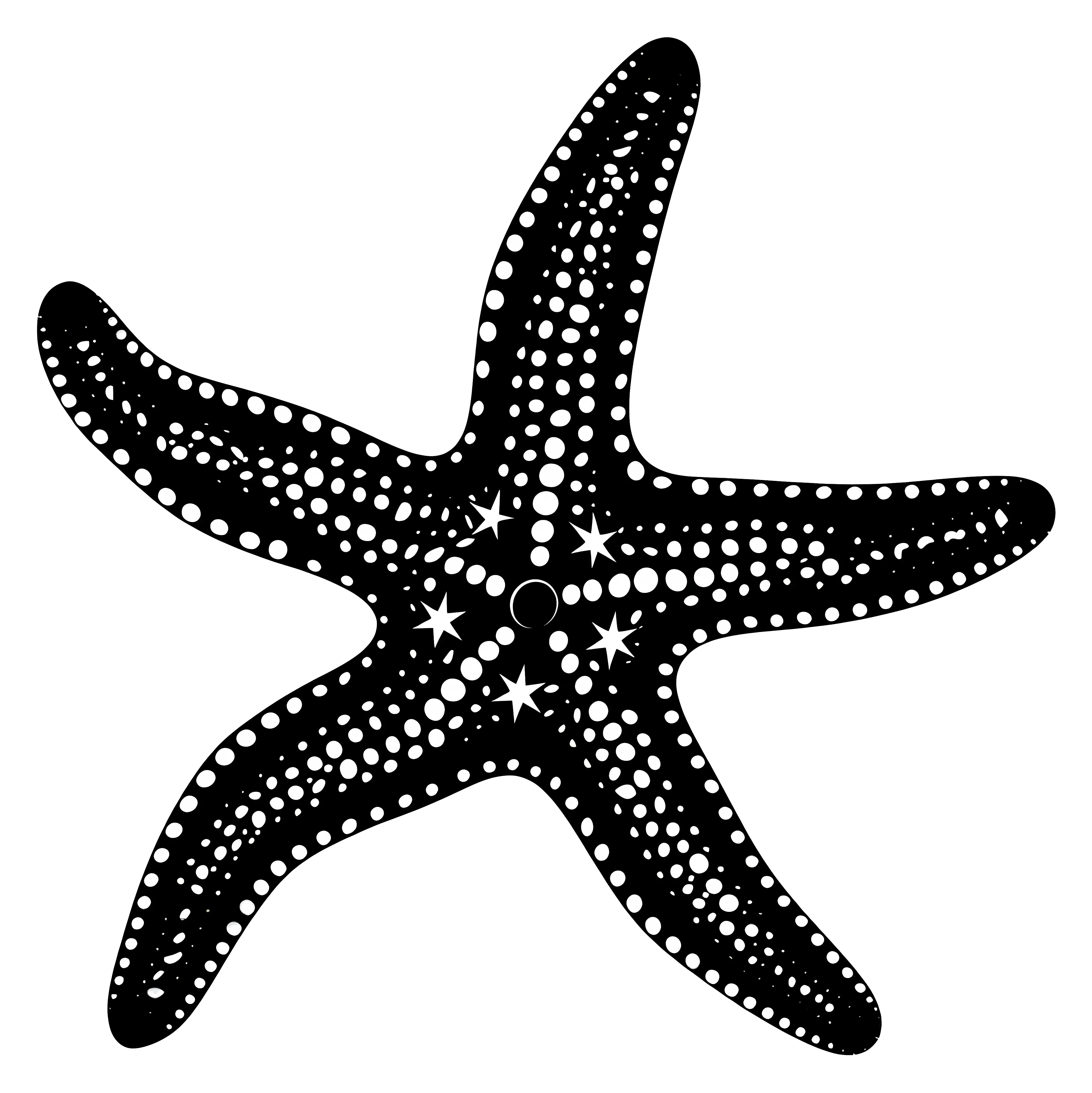 Black Starfish Illustration Design