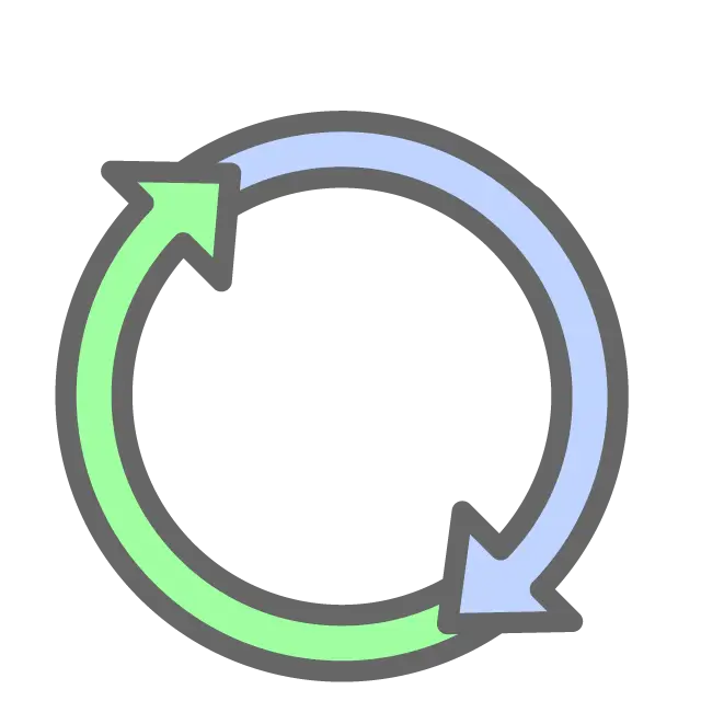 Cyclic Arrows Icon for Recycling Concept