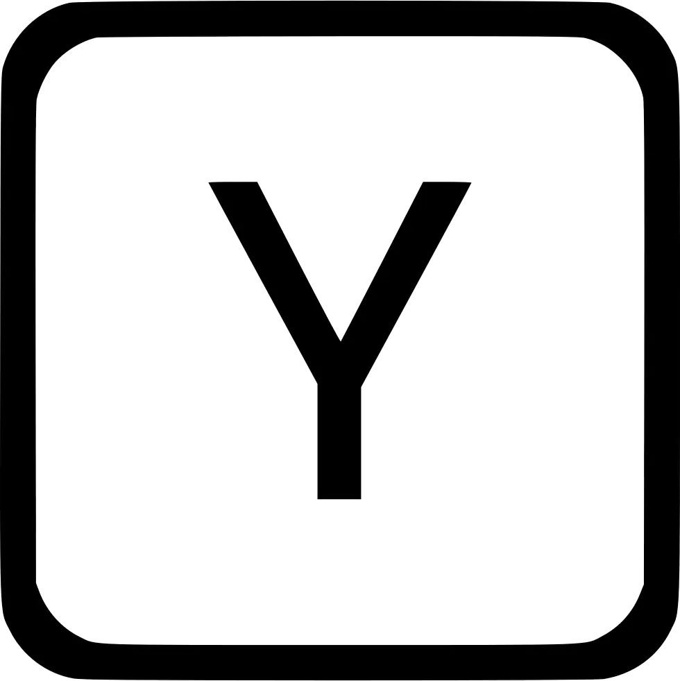 Black Letter Y Symbol